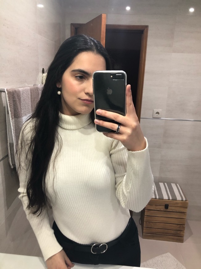 Camisola Gola Alta Canelada 