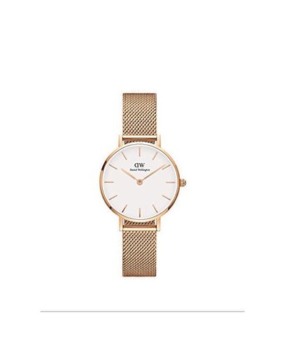 Daniel Wellington Reloj Analógico para Mujer de Cuarzo con Correa en Acero