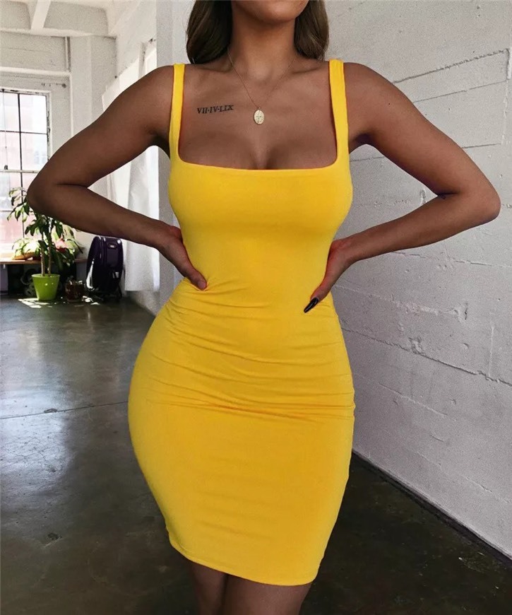 Moda vestido amarelo 