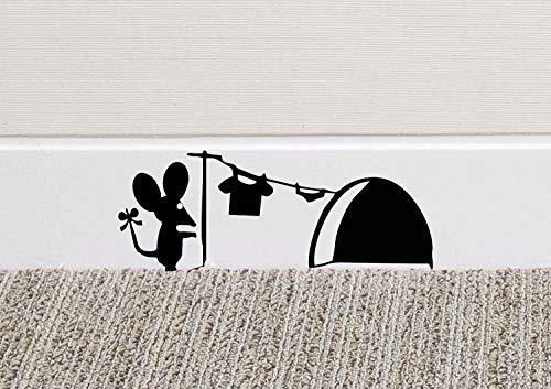 213B Mouse Hole Wall Art Sticker Washing Vinyl Decal Mice Home Skirting