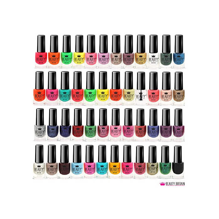 Social Set De 48 Esmalte De Uñas 48 Colores Diferentes Botella Moderna De