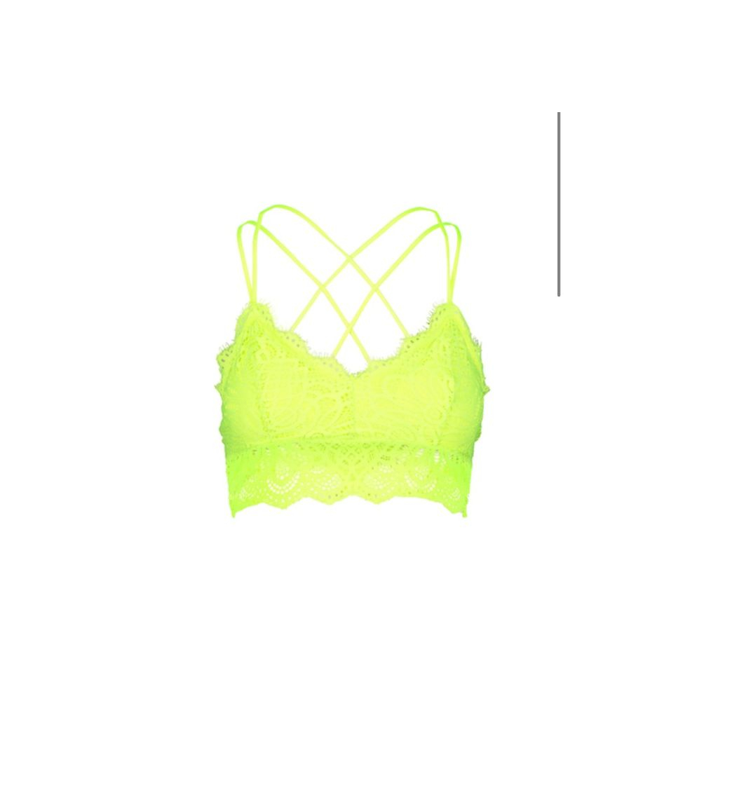 Moda Top amarelo fluorescente 