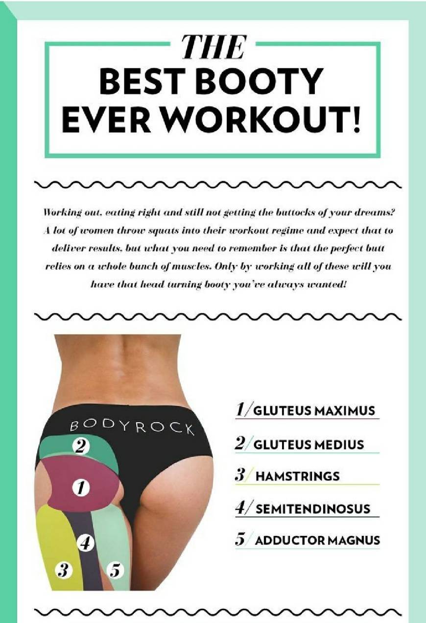 Moda Workout dos 5 músculos do bumbum