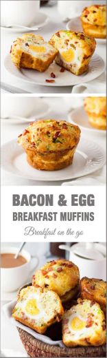 Muffins de bacon e ovo