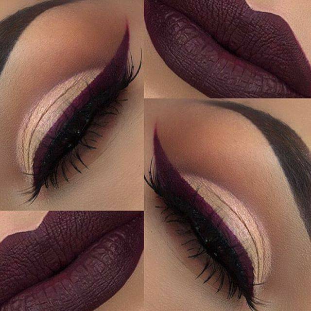 Moda Burgundy makeup