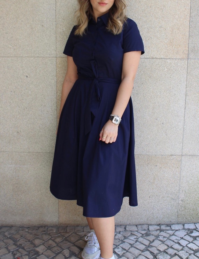 Moda Look: Vestido azul marinho