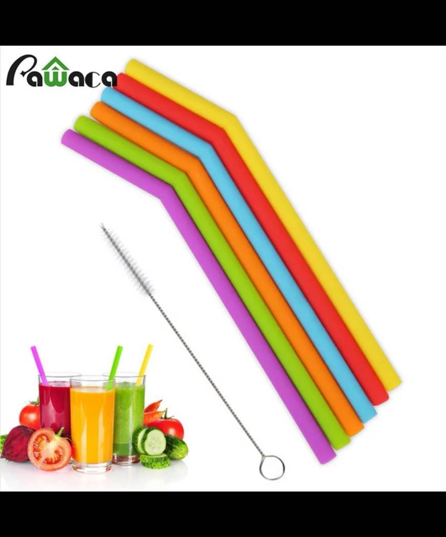 Palhinhas coloridas silicone