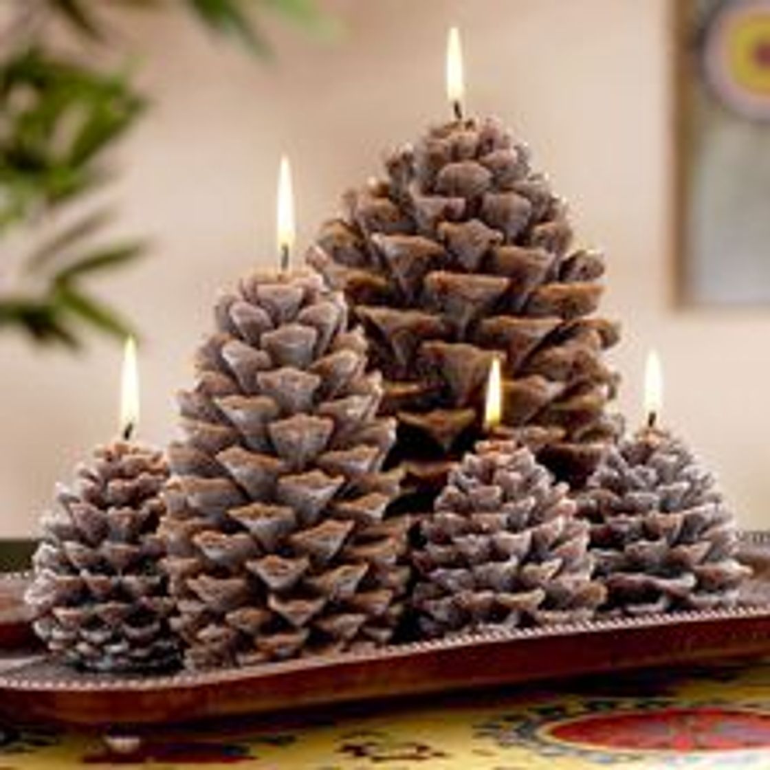 Social Velas navideñas con forma de piña