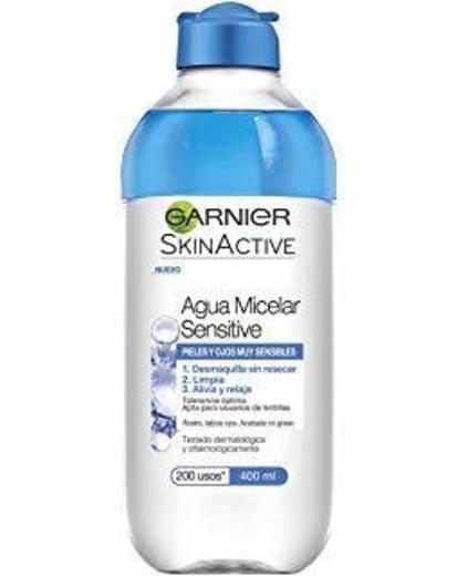 Garnier Skin Active Agua Micelar Sensitive para Pieles y Ojos Muy Sensibles,