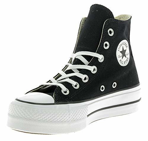 Social Converse Chuck Taylor CTAS Lift Hi, Zapatillas para Mujer, Negro
