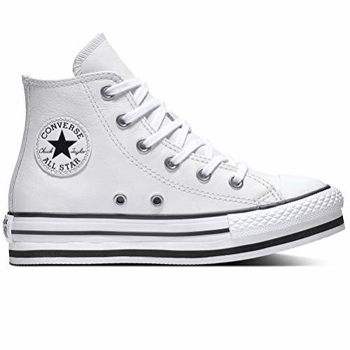 Moda Converse All Star Hi Niña Zapatillas Blanco