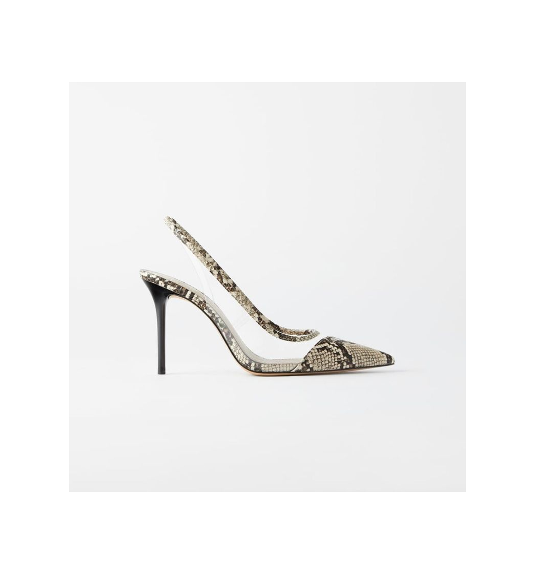 Social Sapato de Tacão Vinil Serpente