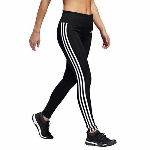 adidas Ladies' 3 Stripe Tight Black/White Medium