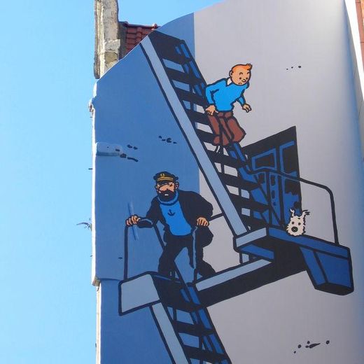 Tintin Comic Mural