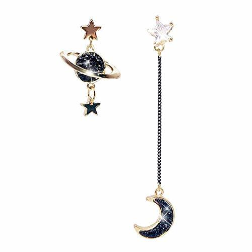 Place Earrings Female Star Moon Zircon