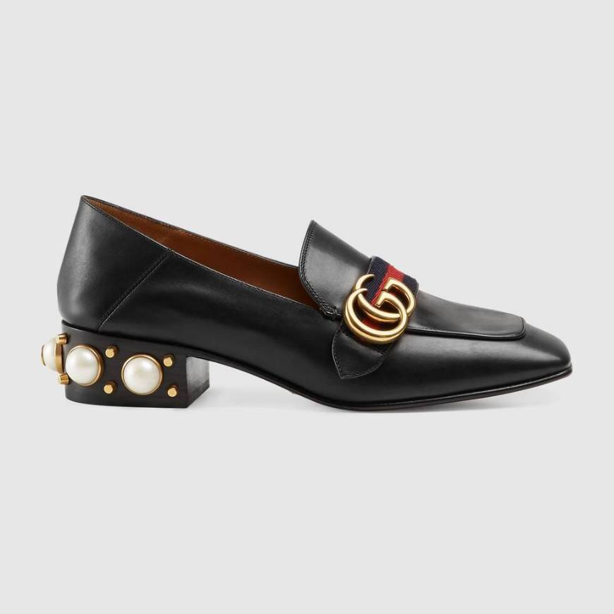 Moda Leather mid-heel loafer 