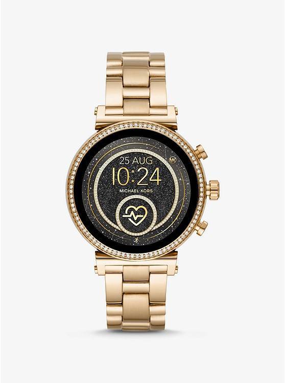 Moda Sofie heart rate gold-tone smartwatch