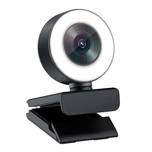 Webcam 1080P para La RetransmisióN de Videojuegos Camara Web Luz Y MicróFono