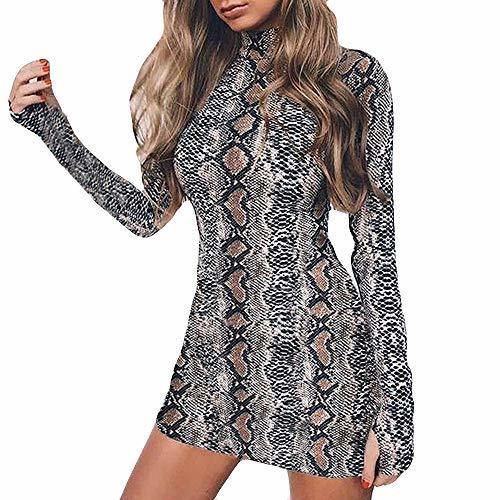 Moda ZODOF Vestido Mujer Elegante Largo Sexy Verano Moda Mujer Ropa Escote-V de