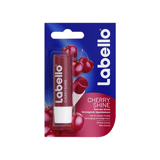 Labello - Stick Lèvres Cherry Shine. - Un tube de 4,8g -