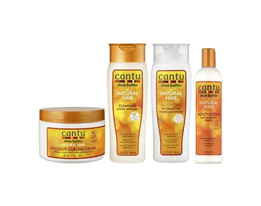 Cantu Crema de rizo de coco 12oz con champú y acondicionador sin