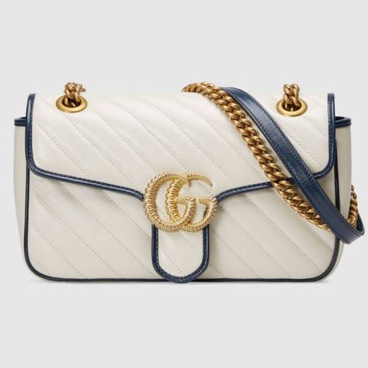 White GG Marmont small shoulder bag