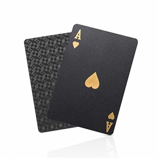 SolarMatrix Baraja Poker Plastico Negro