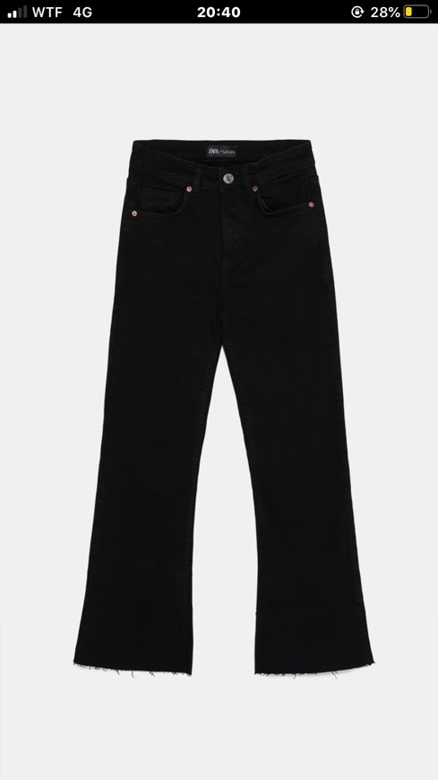 Fashion Jeans Mid Rise Cropped Flare 