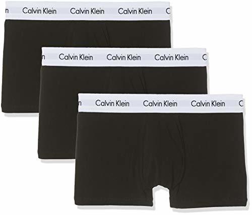 Calvin Klein Herren 3p Low Rise Trunk Boxershorts, Schwarz