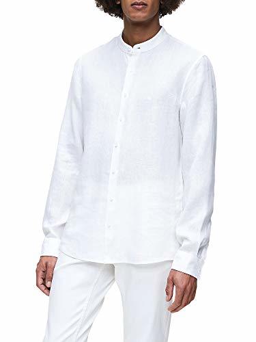 Moda Calvin Klein K MW K10K105389 Camisa para Hombre 0K4 White Bianco 41