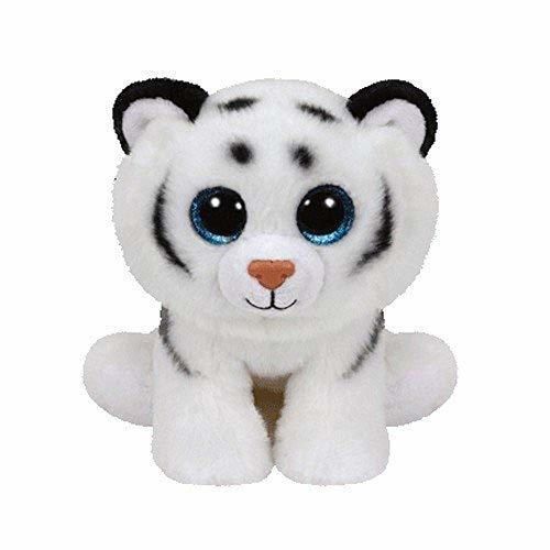 Ty - Classics Tundra, Tigre de Peluche, 15 cm, Color Blanco