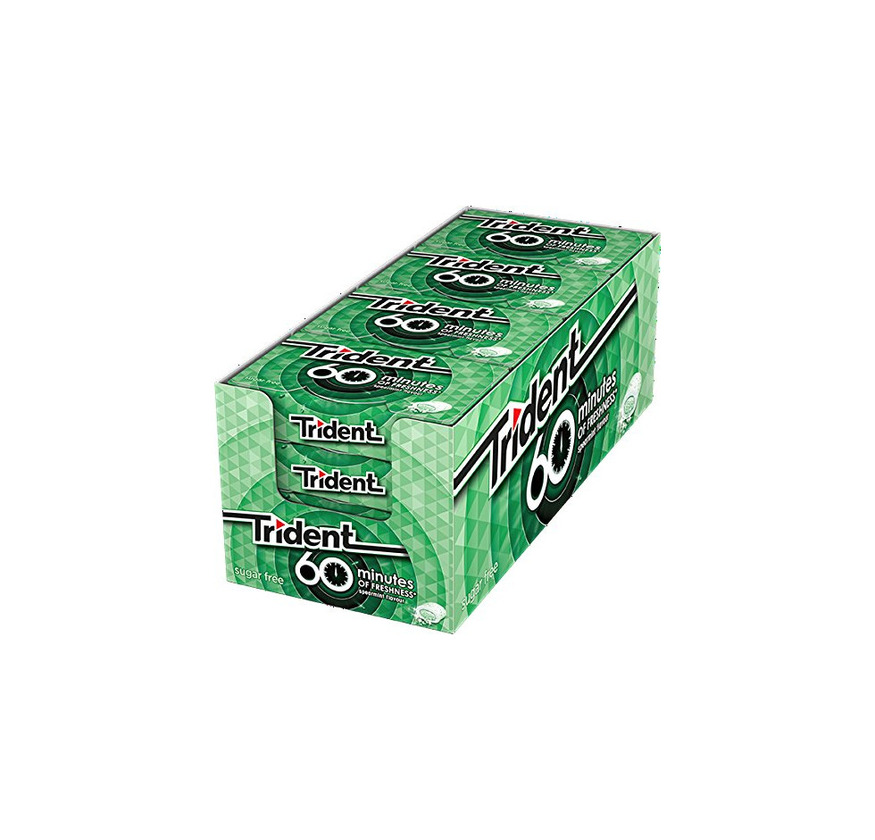 Product Trident Chicle Sin Azucar Hierbabuena 60 Minutes 20 gr