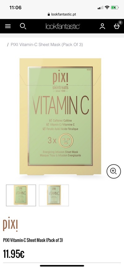 Producto PIXI Vitamin-C Sheet Mask (Pack of 3)