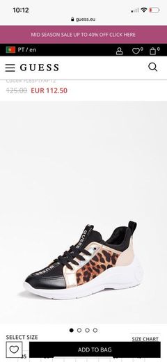 Guess GLADISS Black quilted look sneakers