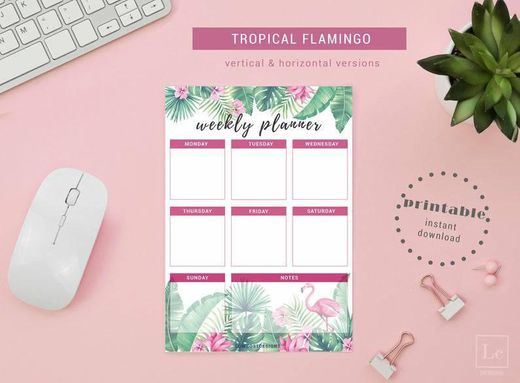 Tropical Weekly Planner