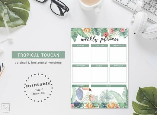 Tropical Weekly Planner 