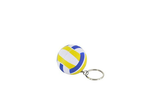 Sepia New Cute Blue Rubber Mini Volleyball Shaped Key Chain by sepia