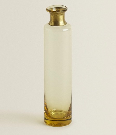 Bottle with gold leave