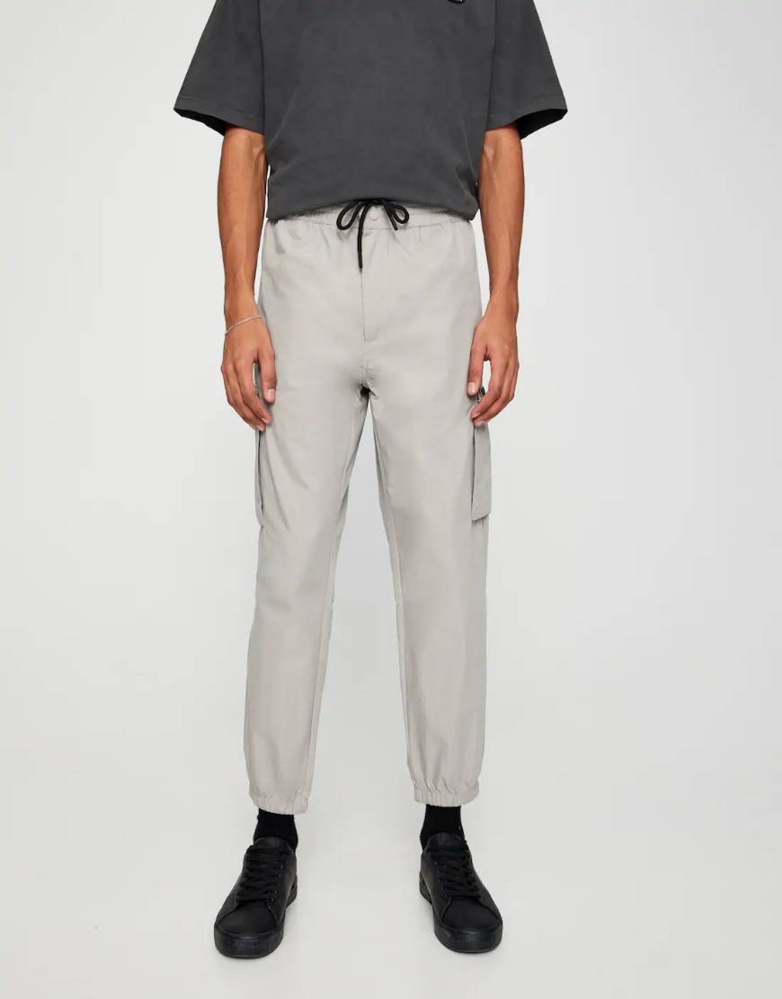 Productos Pull&Bear White Cargo Pants Man