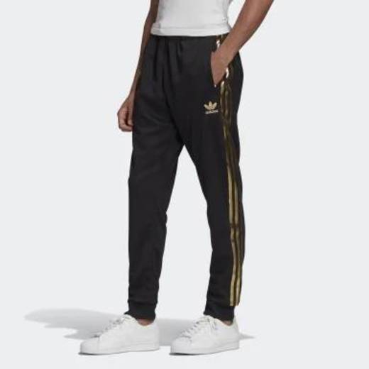 Adidas Pants Black and Gold