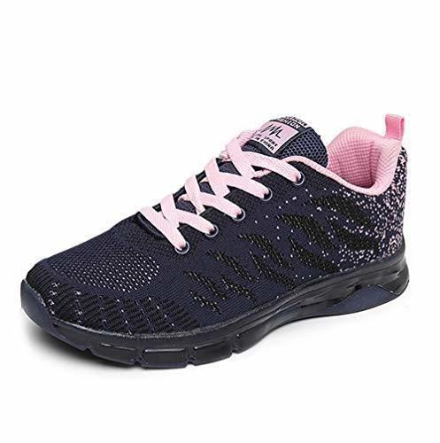 Zapatos para Correr Mujer Zapatillas de Deportivo Tejer Sneakers de Caminar Jogging