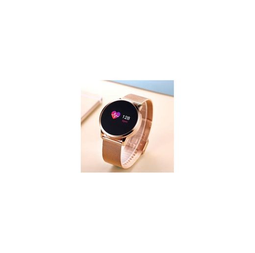 Smartwatch Mujer Rosa Impermeable Reloj Inteligente Elegante Fitness con Monitor Impermeable IP67