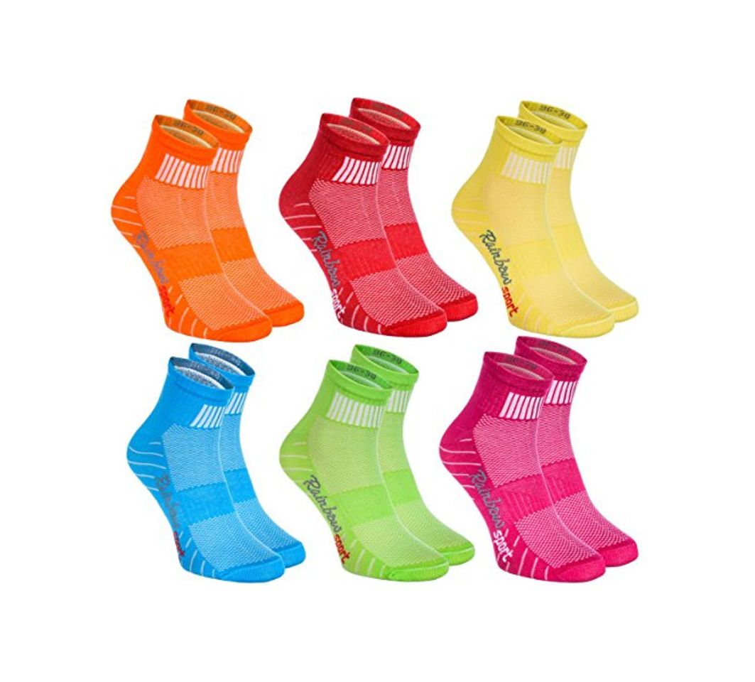 Moda Rainbow Socks 6 pares de Calcetines Modernos