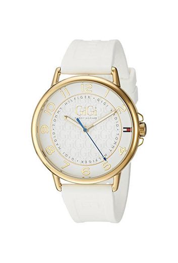 Tommy Hilfiger Women's 'Gigi Hadid' Quartz Gold-Tone and Rubber Casual Watch, Color:
