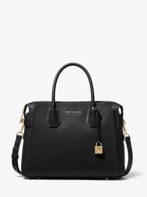 Product Mercer Medium Pebbled Leather Belted Satchel Michael Kors

