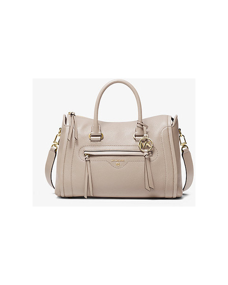 Product Carine Medium Pebbled Leather Satchel

