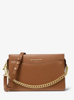 Product MK Jet Set Large Leather Chain Crossbody Bag

