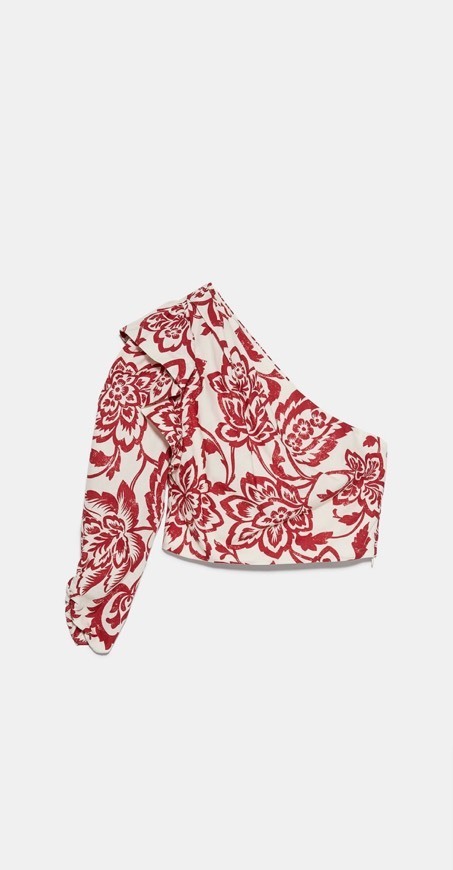 Top estampado vermelho 