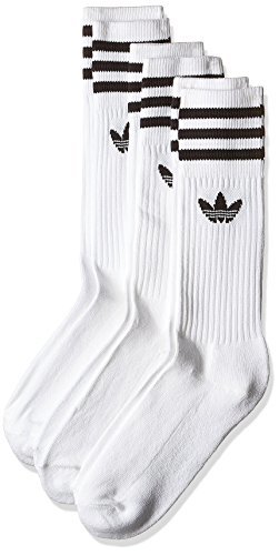 Social Adidas Solid Crew, Calcetines Unisex Adulto, blanco
