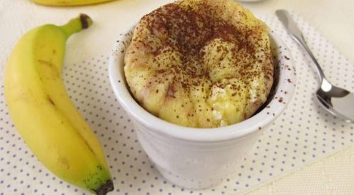 Social Bolo de caneca - 🍌+ flocos de aveia + canela 